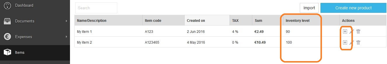 Billdu Online Inventory level management 1